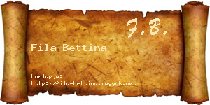 Fila Bettina névjegykártya