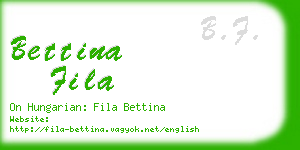 bettina fila business card